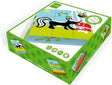 La dama graffia la foresta di puzzle con blocchi di legno con 9 blocchi