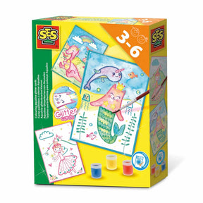 Ses - creazione di cartoline glitterate acqualine