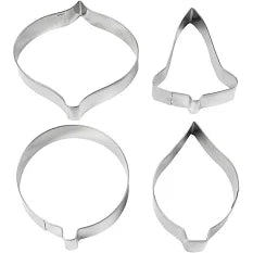 Tagliabiscotti Creativ Company, campana, sfera, gruppo, prisma, h: 8 cm, 4 pezzi 1 scatola
