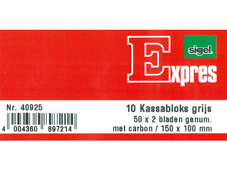 Blocco cassa Kangaro 150x110 fogli 50x2 con carbonio 10 pezzi
