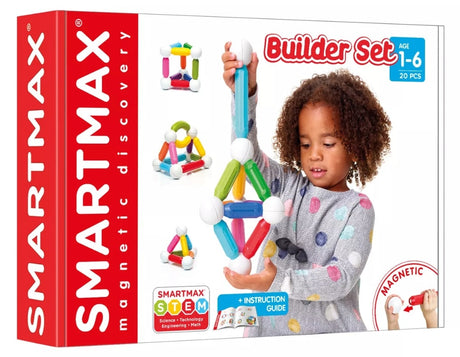 Smartmax il mio primo set da costruzione - giocattoli da costruzione magnetici - set da 20 pezzi con barre curve - giocattoli educativi per bambini piccoli - da 1 anno