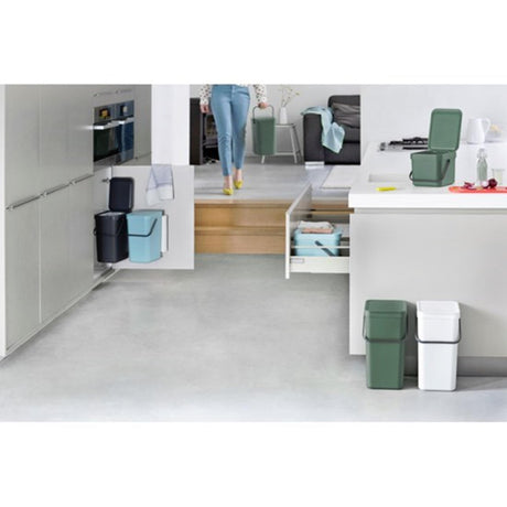 Pattumiera Brabantia sort go - 12 litri - grigio scuro