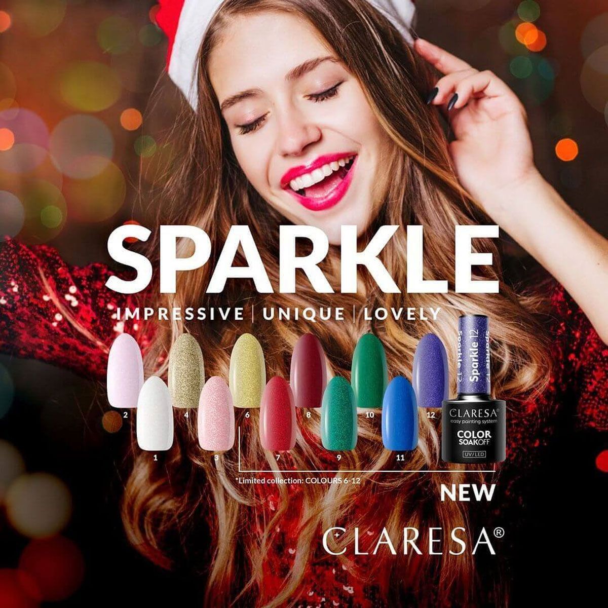 Smalto gel UV LED Claresa 5ml Scintillante 7