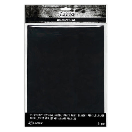 Ranger inchiostro ranger • tim holtz distress tecnica mista heavystock 20,32x25,40 cm nero