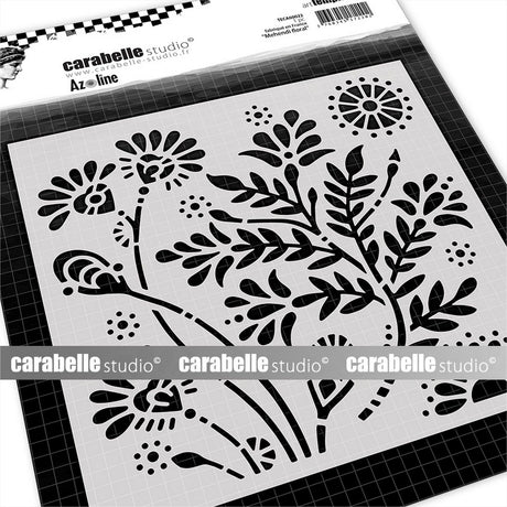 Carabelle studio • stencil quadrato 15,2 cm mehendi floreale