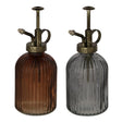Irrigatore per piante Esschert design in vetro rigato marrone o grigio l8 x p7,6 x h19,2 cm