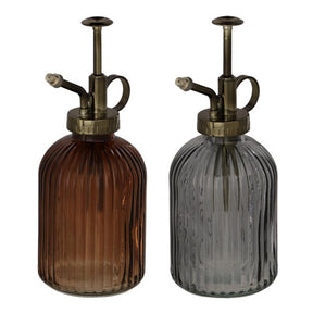 Irrigatore per piante Esschert design in vetro rigato marrone o grigio l8 x p7,6 x h19,2 cm