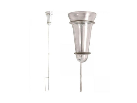 Pluviometro Esschert design Esschert zincato con vetro