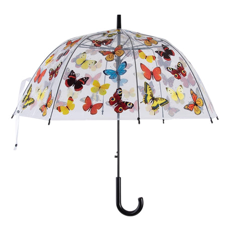 Ombrello di design Esschert trasparente con stampa di farfalle ã˜83 cm