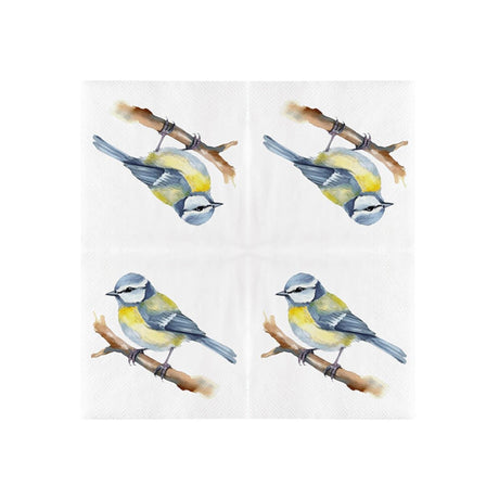 Tovagliolo di carta dal design Esschert. cinciarella 33x33cm