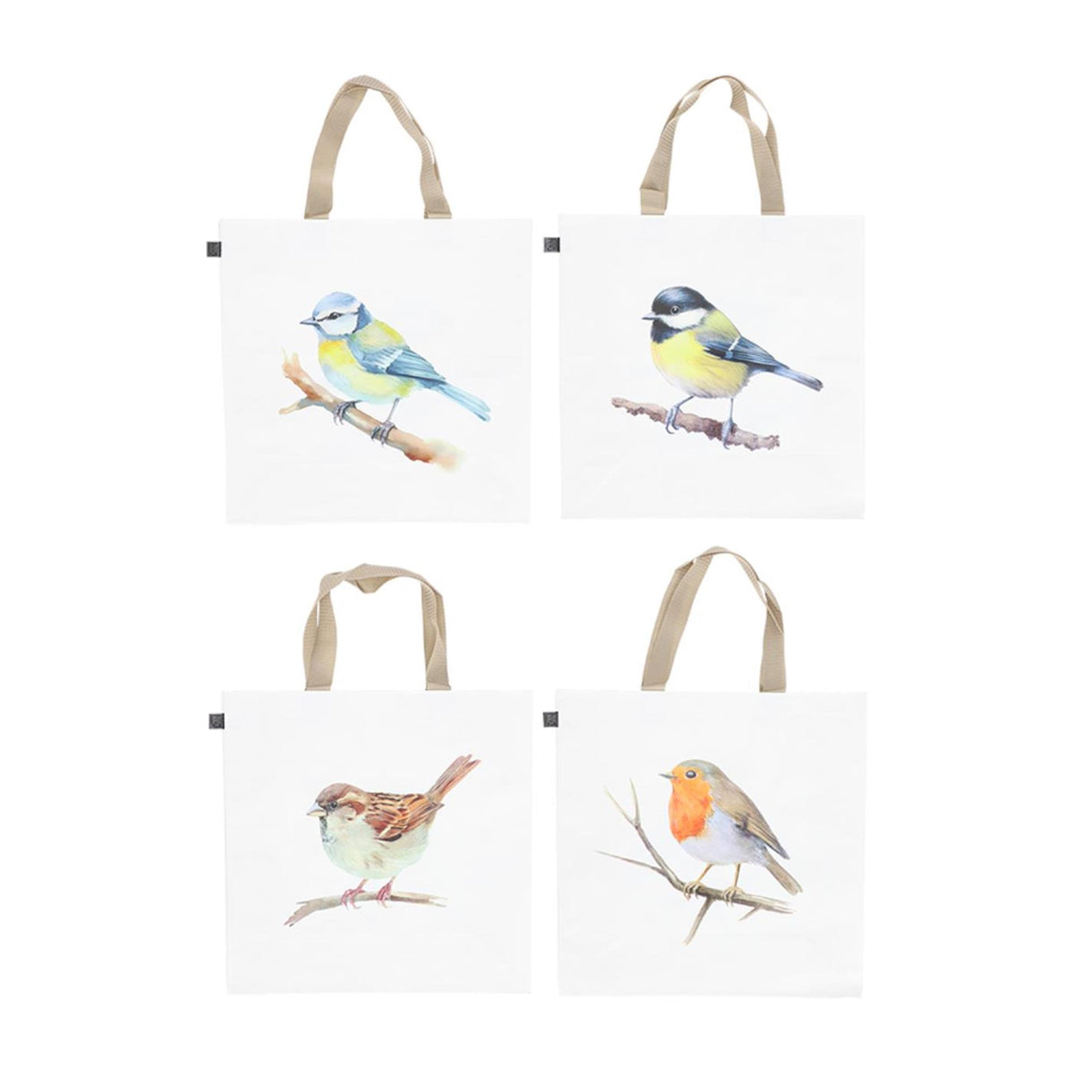 Esschert design borsa per la spesa acquerello uccello asino. 40x14,5x40 cm pag