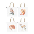 Borsa shopping Esschert design acquerello foresta animale asino 40x14,5x40 cm pp