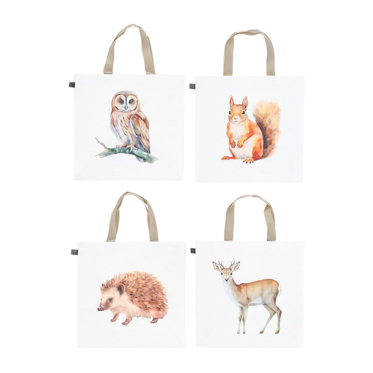 Borsa shopping Esschert design acquerello foresta animale asino 40x14,5x40 cm pp