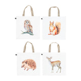 Borsa shopping Esschert design acquerello foresta animale asino 40x14,5x40 cm pp