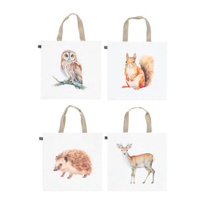 Borsa shopping Esschert design acquerello foresta animale asino 40x14,5x40 cm pp