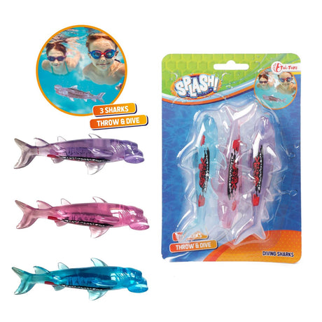 Toi-toys toi giocattoli splash diving fish squalo set a 3