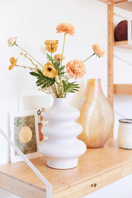 Vaso House of Nature Telmen bianco 28 cm in ceramica