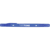 Tombow • brushpen bicolore blu a doppia punta