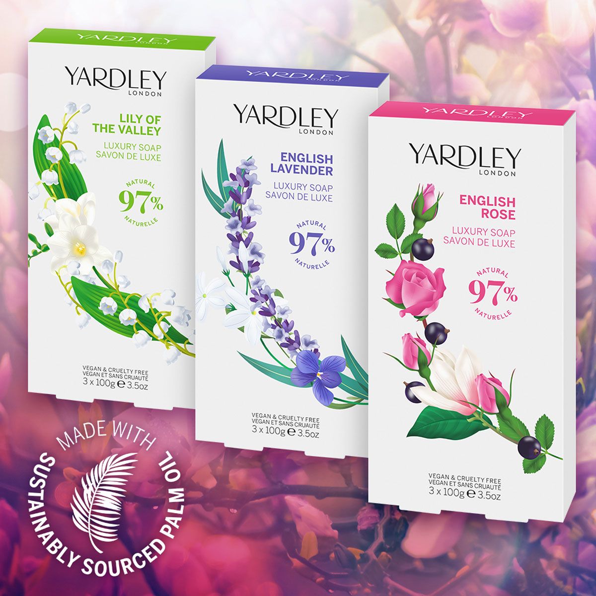 Yardley sapone londra mughetto 3x100gr.