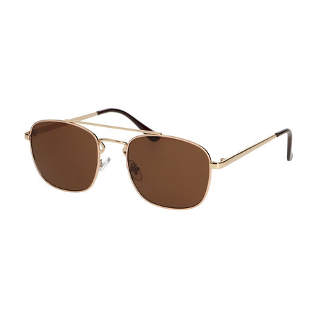 Occhiali da sole Spectrum pilot quadrati rosa metallo marrone da donna