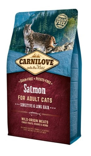 Capelli lunghi sensibili al salmone carnilove