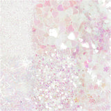 Creative Company Glitter e paillettes bianchi, 6x5gr
