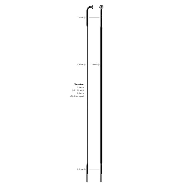 SAPIM SPAAK 14-232 PLAT RAY CX Nero con capezzolo (20st)