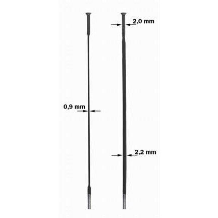 SAPIM SPAAK 14-228 FLOT RAGGIO CX Nero con NIPPPEL (20st)