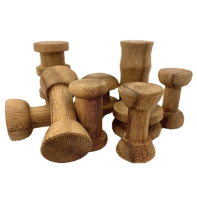 Toys Papoose Toys Toys Mini WW Spool Set Java Teak 10